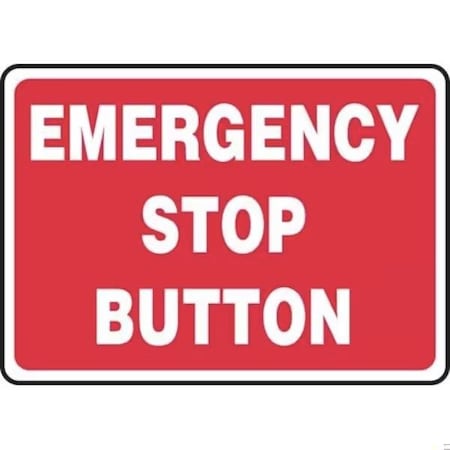 Accuform SAFETY SIGN EMERGENCY STOP BUTTON 7 in MEQG500XV